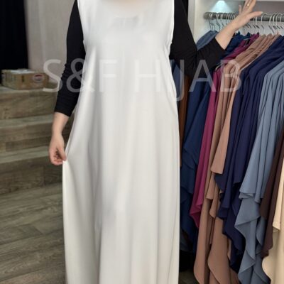 فستان بدون أكمام sous abaya(أسود-أبيض-بني-بيج)