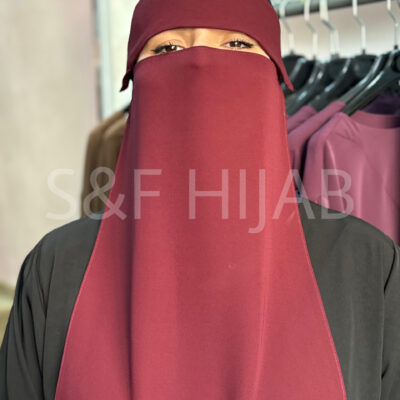 نقاب مظلة  أحمر غامق