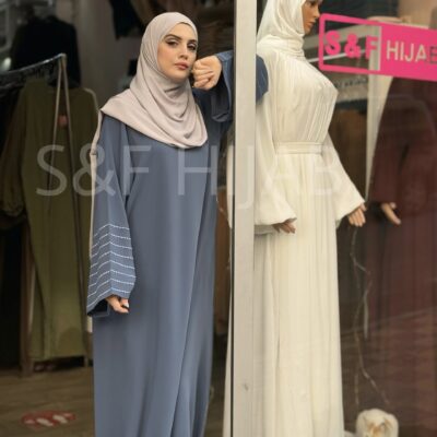 عباية ازرق جينز