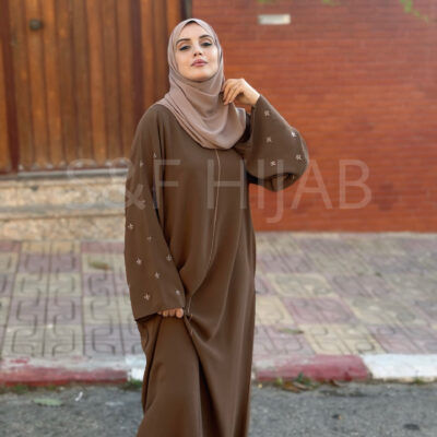 عباية نجمة ترابي غامق