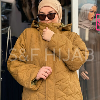 معطف طويل كراميل غامق